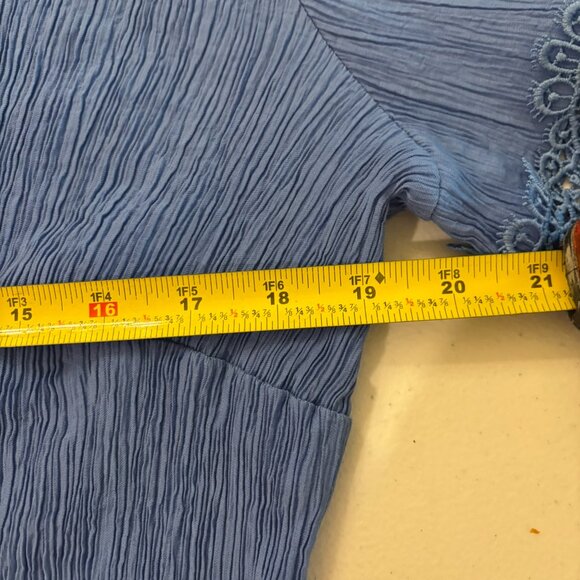 💙 Ruby Rd. Women Turquoise Tunic Boho Chic Meets Effortless Comfort - Picture 8 of 12